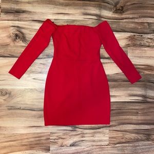 Express red off the shoulder dress size small